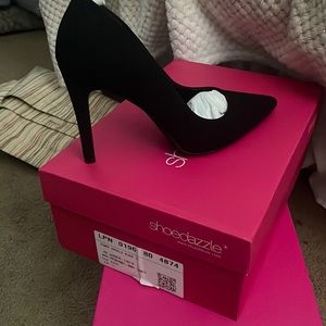 Black Velour Stiletto